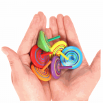 LEAN Toys Mini vrviline puidust oskuste mnguasi: prlev minitops, 4 cm