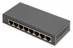 Digitus 8-port Gigabit-lliti, tlaua, halduseta, metallkorpus