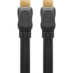 Goobay Salendatud HDMI 2.0 kaabel Ethernetiga, lame kaabel, 4K 60Hz, 2 meetrit, must