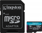 KINGSTON Canvas Go! Plus 128GB microSDXC 200MB/s A2 U3 V30 Gen4 Memory Card with SD Adapter