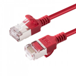 MicroConnect CAT6A U-FTP Slim, LSZH, 1m Vrgukaabel, Punane