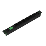 APC Easy Rack PDU, Basic, horisontaalne, 1 faas, 2,3 kW, 230 V, 10 A, 6 x SCHUKO ja 1 x C13 pistikupaik, IEC60320 C14 sisntulek