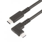 StarTech.com 6.6ft (2m) USB-C kablid, ige nurga allikas, USB 5Gbps, 100W (5A) energiakasutamine, 4K 60Hz DP Alt Mode, karmid USB C kordid - Thunderbolt kompatiibne
