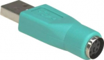 Goobay USB 2.0 Adapter, USB-A Stecker PS/2 Buchse (violett, fr Kombo Tastatur)
