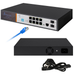 Extralink VICTOR | PoE lliti | 8x Gigabit PoE/PoE+, 2x SFP, 1x konsooliport, 150W, juhitav