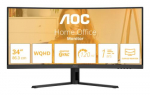 AOC B3 CU34B3E arvutimonitor 86,4 cm (34") 3440 x 1440 pikslit Lai Quad HD LED Must