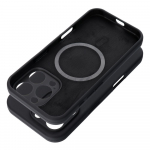 SILIKONKUMM KEST 2mm IPHONE 15 Pro jaoks, hildub MagSafe'iga, must