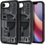 SPIGEN case ULTRA HYBRID MAG compatible with MagSafe for IPHONE 16E 2025 zero one black