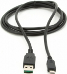 Gembird USB kabel 1 meetrit pikk, must, meeskondlik ots - mikroUSB