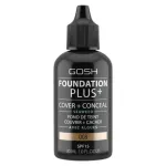 Gosh , Foundation Plus+, Cover AND Conceal, Liquid Foundation, 008, Honey, SPF15, 30 ml