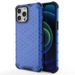 Hurtel Honeycomb Case armor cover with TPU Bumper for iPhone 13 Pro Max blue