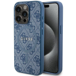 GUESS GUHMP14LG4GFRB iPhone 14 Pro 6.1" niebieski/sinine kvakott 4G kollektsioon nahast metallist logo MagSafe