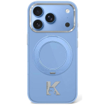 Etui Karl Lagerfeld IML Ring Stand 360 Kameo Metal MagSafe do iPhone 18 Pro / 17 Pro niebieski