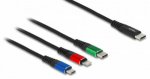 Delock USB laadimiskaabel 3-1 USB Type-C - Lightning / Micro USB / USB Type-C 1 m
