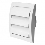 EUROPLAST GRILLE WITH SHUTTERS 148X153/D100, WHITE