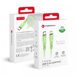 USB-C Lightning kaabel Forcell F-Energy PD 3A 27W silikoonist 1 m C346 roheline