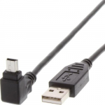 Techly USB 2.0 kaabel A-tpse meesotsaga / Mini B-tpse meesotsaga 90 1,8 m must ICOC MUSB-AA-018ANG