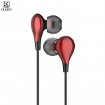 iKaku KSC-478 universaalne kerge HiFi-in-ear krvaklapid, 3,5 mm pistik ja mikrofon, 1,2 m, punane