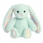 AURORA PLUSH _7444304 AURORA Rainbow Gingham Bunnies Plush mint green rabbit, 18 cm