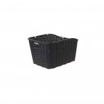 Luggage rack basket BASIL Weave WP, black