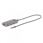 StarTech.com USB-C kolme monitoriga mitmeportiline adapter, kaksik 4K 60Hz + 4K 30Hz HDMI ja DisplayPort, 3-portiline 10Gbps USB-hub, 100W PD pass-through, GbE, reisidokk, Windows ja ChromeOS
