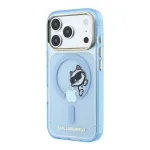Karl Lagerfeld IML Choupette Peekaboo iPhone 18 Pro Maxi sinine MagSafe tugiga telefonikinnitus