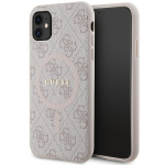 GUESS GUHMN61G4GFRP iPhone 11 6.1" / Xr rowy/pink hardcase 4G Collection nahast metallist logo MagSafe