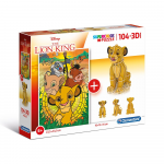 Clementoni SuperColor, Lvi Kuningas 3D, Puzzle, Unisex, 6+ aastat, 104 tk