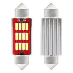 Amio LED CANBUS 4014 12SMD Festoon C5W C10W C3W 39mm Valge 12V/24V