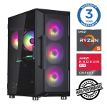 INTOP Ryzen 5 5500, 32 GB, 1 TB SSD M.2 NVME, RX580 8 GB, ilma operatsioonissteemita, must