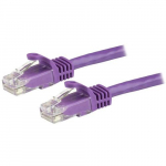 StarTech.com 1,5 meetrine CAT6 Ethernet kaabel lilla CAT 6 Gigabit Ethernet traat 650MHz 100W PoE RJ45 UTP vrgukaabel/henduskaabel, ilma konksuta, pingevastusega, Fluke'i testitud/juhtmte on UL sertifitseeritud/TIA