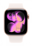 APPLE Sarja 11 GPS + Kellulaev Rose Gold Aluminium, Light Blush Sport Band S/ M, MFCG4ZR/A, 46 mm