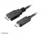 Akasa C/micro-B, 1 m USB kaabel USB 3.2 Gen 2 (3.1 Gen 2) USB-C Micro-USB B, must