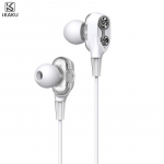 iKaku KSC-398 universaalne kerge HiFi-in-ear krvaklapid, 3,5 mm pistik ja mikrofon, 1,2 m, valge