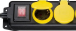 Goobay 45194 power extension 3 m 5 AC outlet(s) Indoor/outdoor Black, Yellow