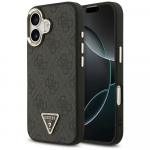 GUESS iPhone'i 17 mbris, hildub MagSafe'iga GUHMP17SP4GTDGMK (4G PU kolmnurgaga logoga), kuldne must