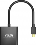 Vision TC-MDPVGA/BL videojuhe adapter Mini DisplayPort VGA (D-Sub) must