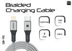 Quick QB-112 punutud laadimis- ja andmekabel USB-CLightning 1,5 m