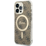 GUESS GUHMP13LH4STW iPhone 13 Pro / 13 6.1" brzowy/pruun hardcase 4G MagSafe