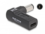 Delock Adapter slearvuti laadimiskaabli jaoks USB Type-C emane HP 7.4 x 5.0 mm isane 90 nurga all