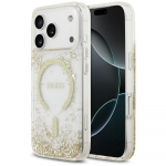 GUESS iPhone'i 17 Pro kest, hildub MagSafe'iga GUHMP17LRGRGED (keraanil phja sde) kuldne