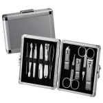 Three-seven Manicure Set Silver Case - 11 Tools