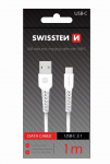 Swissten Philine Universaalne Kiirlaadimise USB-C Andme- ja Laadimiskaabel 1m