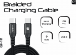 Quick QB-131 Braided 60W USB- / USB- 1.5m Black