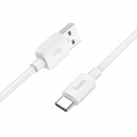 Hoco USB-kaabel A-st USB-C-sse, PD 2,4A, 27W, 1 m, valge X96