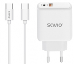 Savio Laadur 30W kiiretoitaja USB-C - USB-C kabeliga