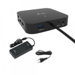 i-tec USB-C kahe ekraani dokumendatsioonijaam HDMI DP LAN AUDIO Power Delivery 100 W + Universaalne laadimisjuht 100 W - Dokumentatsioonijaam