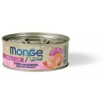 Monge Cat Natural Tuniat ja krevitid eliias 80 g tiendustoit tiskasvanud kassadele tuniaga ja krevitidega eliias