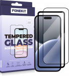 FoneKit Tielik kaitsekate soomustatud klaas iPhone 16 Plus'ile (934051)