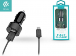Devia Smart Series Premium Autoadapter 2 x USB 2.4A + Mikro USB Kabel 1m MustNote: The translation provided is a direct translation of the text, preserving the original meaning and structure